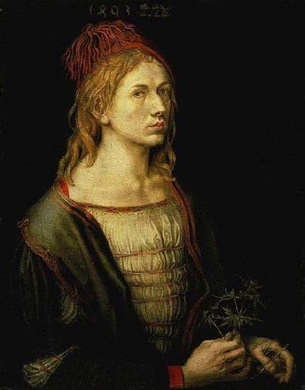 Albrecht Durer The earliest painted Self-Portrait (1493) by Albrecht Durer oil painting image